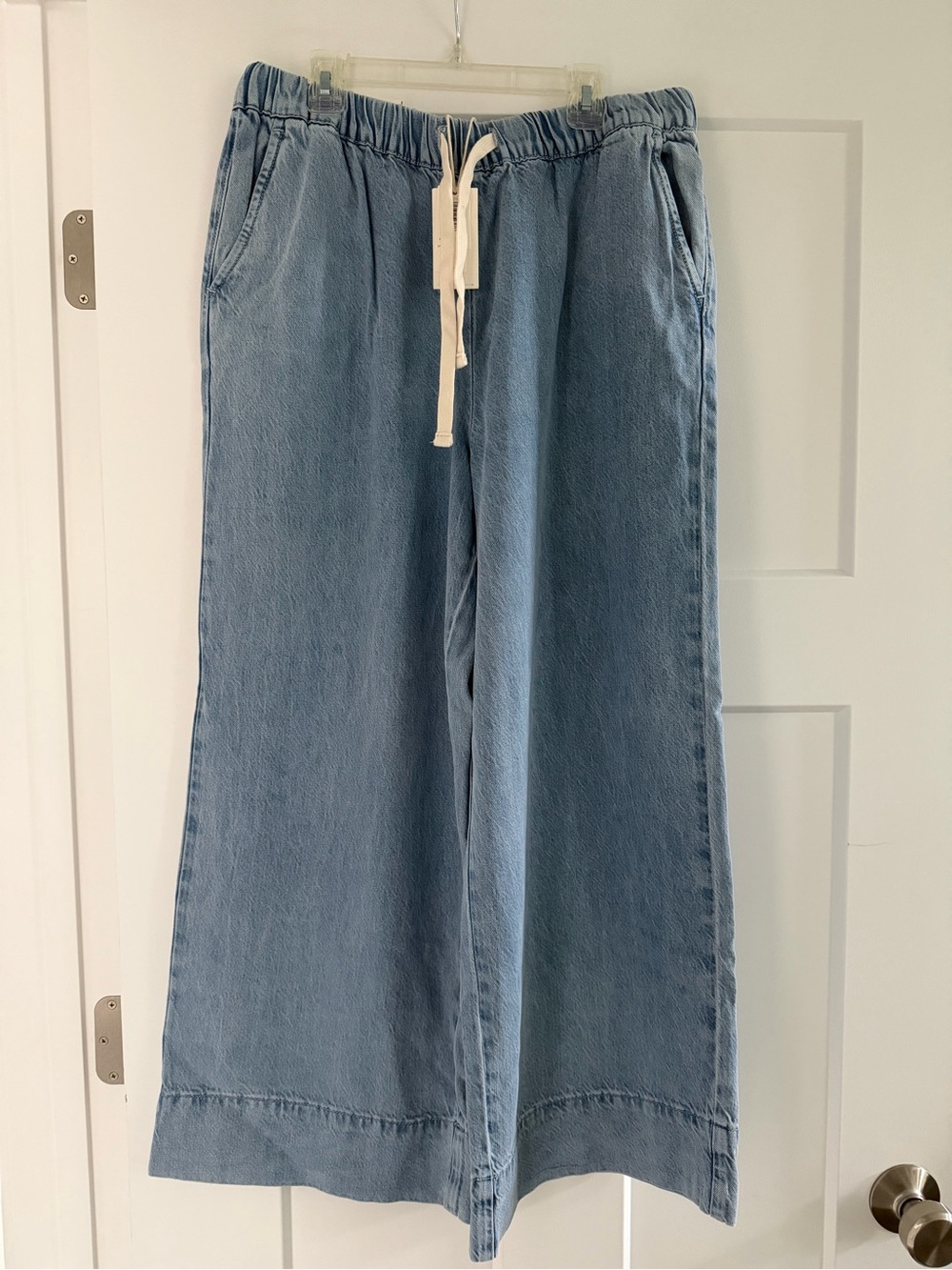 Z Supply Light Blue Wide Leg Drawstring Jeans